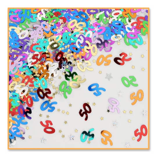Beistle 1.5oz. 50 & Stars Confetti